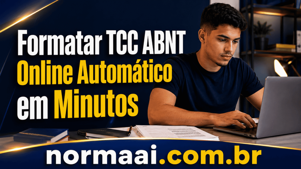 Guia prático de Formatar TCC ABNT com estrutura certa, erros comuns, checklist e formatação automática para não perder horas.