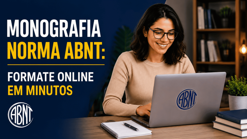 Guia prático de monografia norma ABNT com estrutura certa, regras, erros comuns e formatação automática para não perder horas.