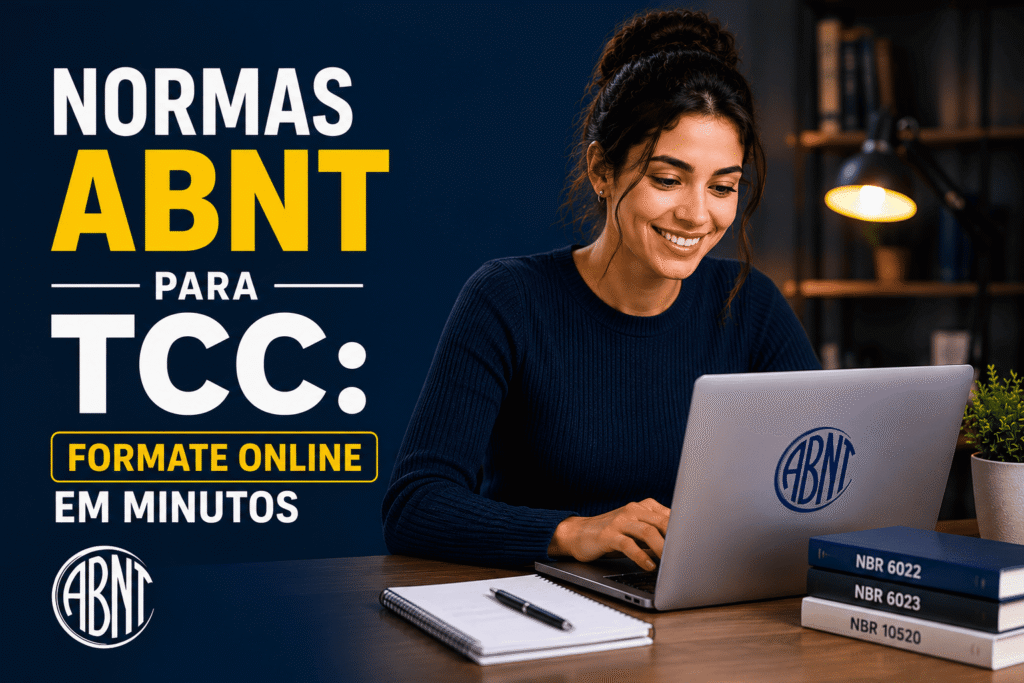 Guia prático de normas ABNT para TCC com estrutura certa, regras, erros comuns e formatação automática para não perder horas.