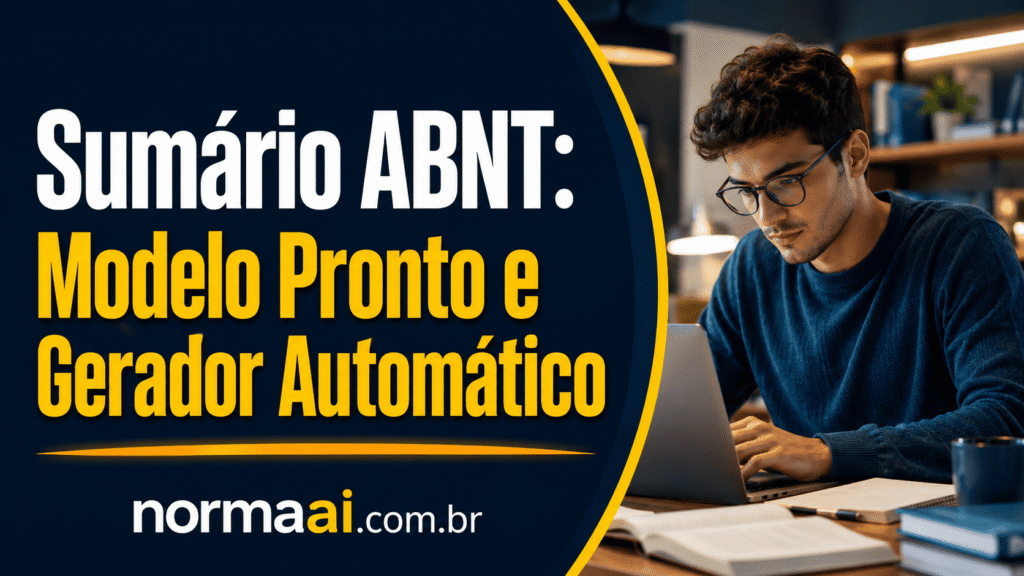 Sumário ABNT: Modelo Pronto e Gerador Automático Veja como fazer sumário ABNT com modelo pronto, regras certas e gerador automático grátis para economizar horas antes da entrega.