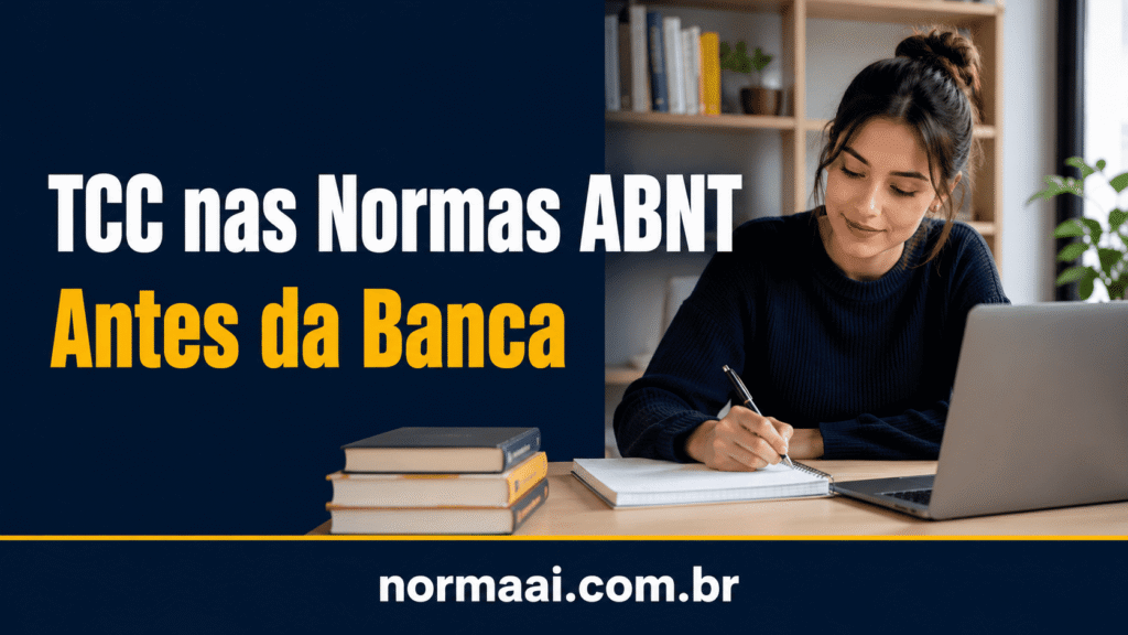 TCC nas Normas ABNT com checklist, ordem certa, citações, referências e formatação automática para revisar antes da banca.