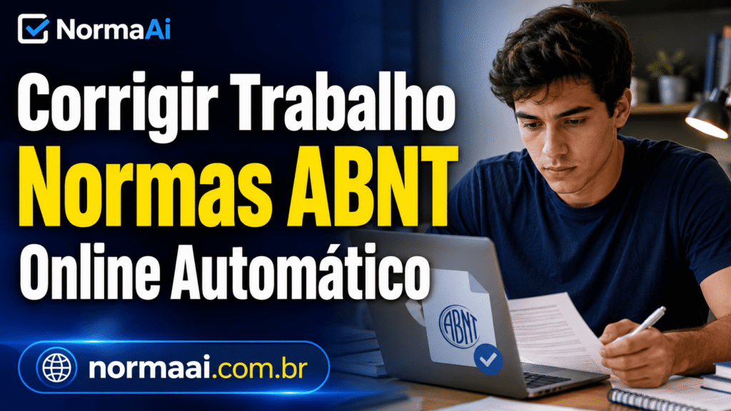 Guia prático de corrigir trabalho nas normas ABNT online para ganhar tempo, evitar erros manuais e revisar antes da entrega.