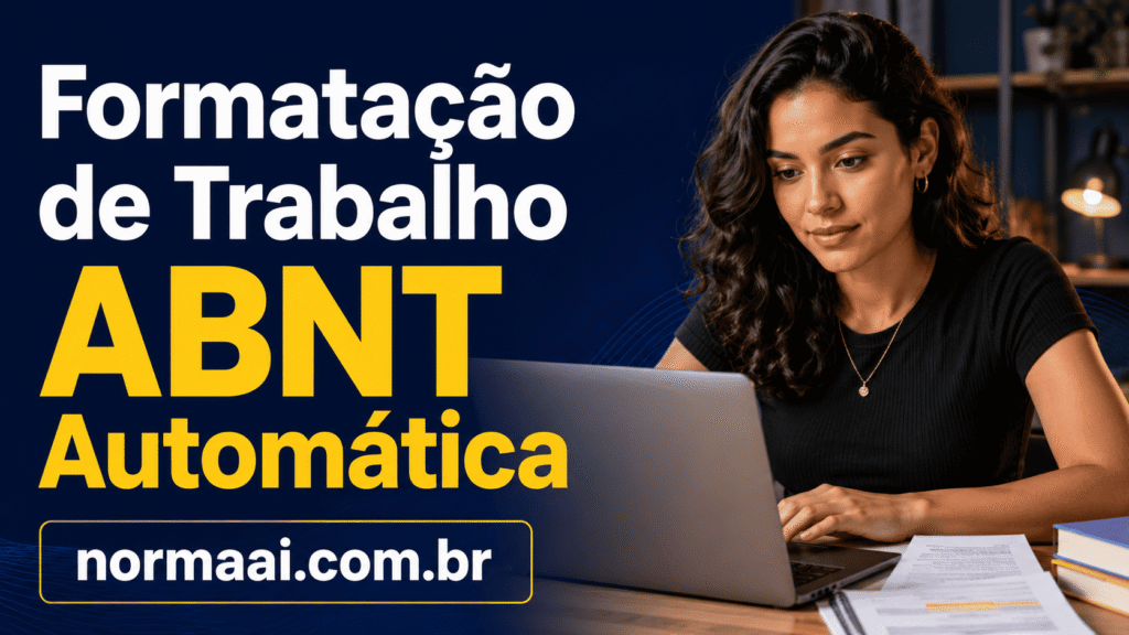 Formatação de Trabalho ABNT Automática em Minutos Guia prático de formatação de trabalho ABNT automática para ganhar tempo, evitar erros manuais e revisar antes da entrega.