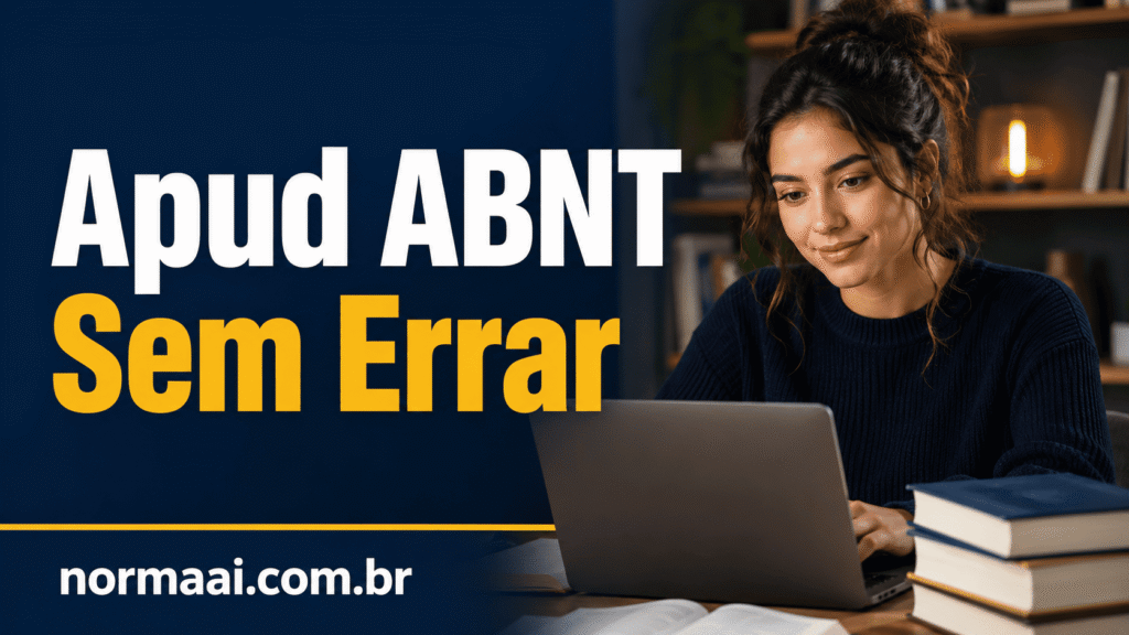 Veja Apud ABNT com modelo pronto, exemplo certo e erros comuns para revisar suas citações antes da entrega.