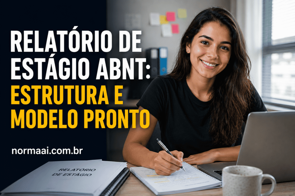 Relatório de estágio ABNT: veja estrutura, formatação, modelo pronto, partes obrigatórias e checklist antes da entrega.