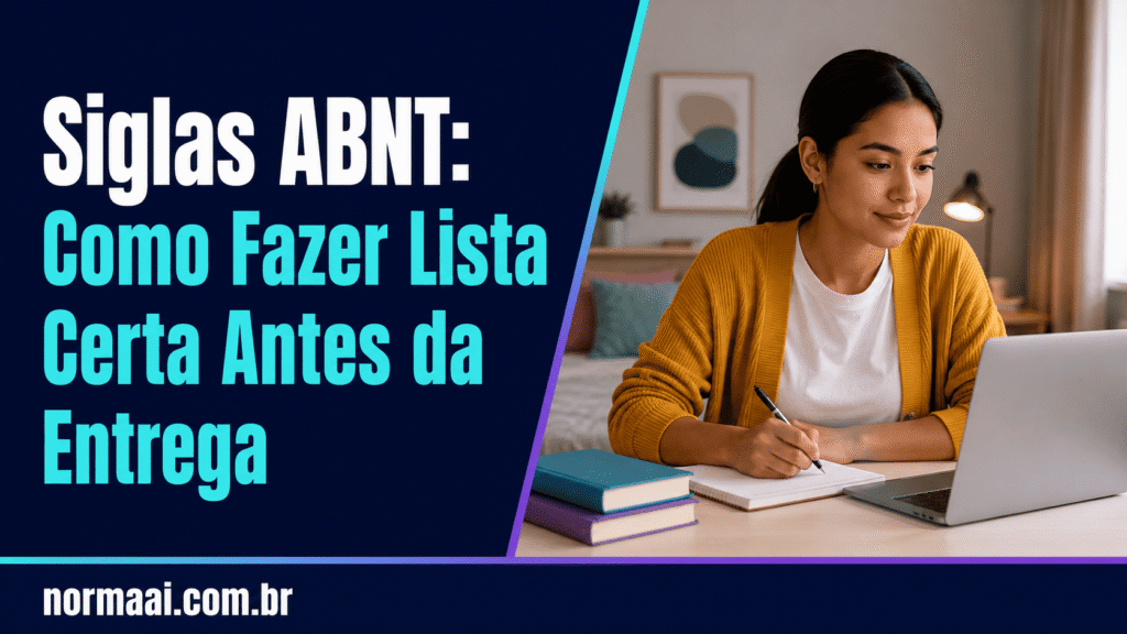 Siglas ABNT: Como Fazer Lista Certa Antes da Entrega