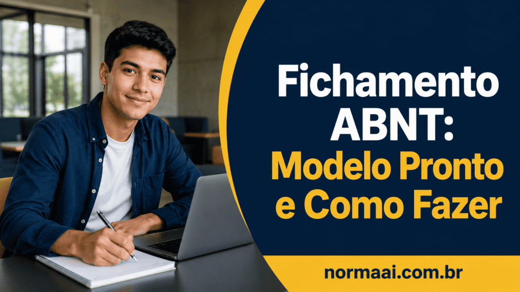 Fichamento ABNT: veja modelo pronto, tipos, estrutura, citações, referências e erros que fazem perder ponto na entrega.